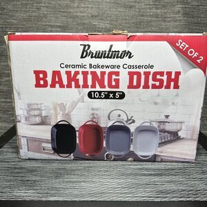 Bruntmor Baking Dish - Set of 2 - 10.5” x 5” Black BR-3831